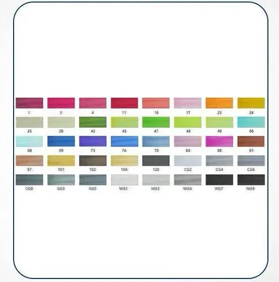 Double-headed alcohol-based oily colour animation paint pens with round and inclined tips for professional art students