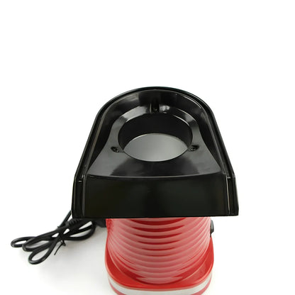 Red home popcorn machine with 1200W hot air popping system and 30cm dimensions