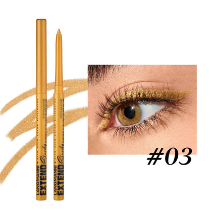 12 colourful gel glitter eyeliner pencils with matte and glitter finishes in waterproof formula