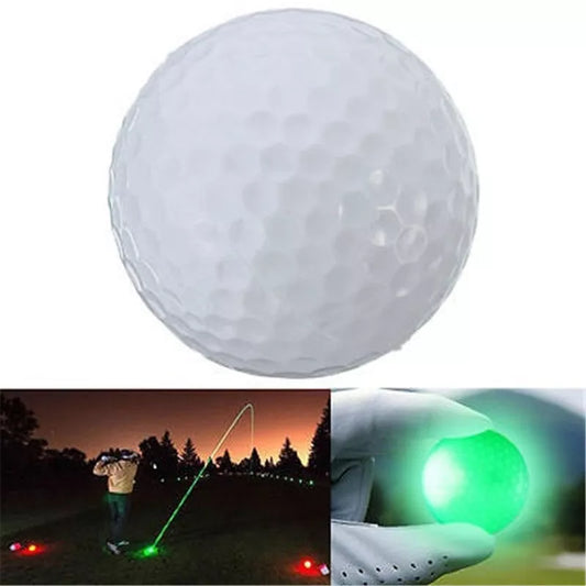 Glow Ball for night golf with strobe effect and color-changing features