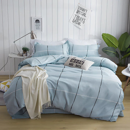 Aloe cotton single bed sheet in Dandelion colour showing 100% cotton fabric with three size options from 180x230cm to 230x230cm