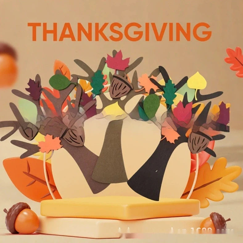 96-piece felt tree wall hanging for children's rooms measuring 24cm wide by 23cm high