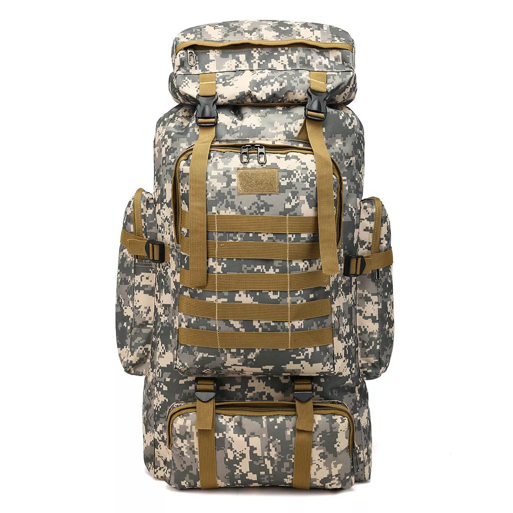 Durable Oxford Cloth Large Capacity Outdoor Sports Mountaineering Bag in camouflage pattern