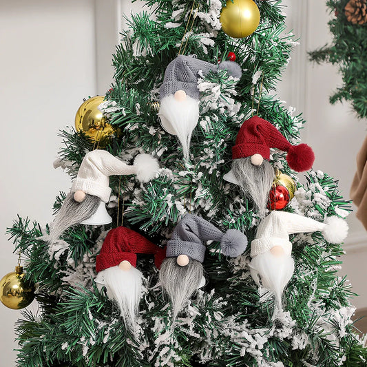 Wrought iron Christmas bell decorations with cloth accents in six colour variations
