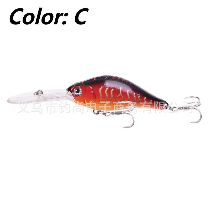 Floating Rock 10.5cm deep diving soft plastic minnow lure in multiple colours for freshwater fishing.