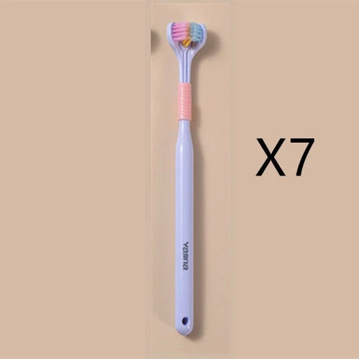 Soft Bristle Tri-Angle Toothbrush with customizable features for deep cleaning and travel convenience