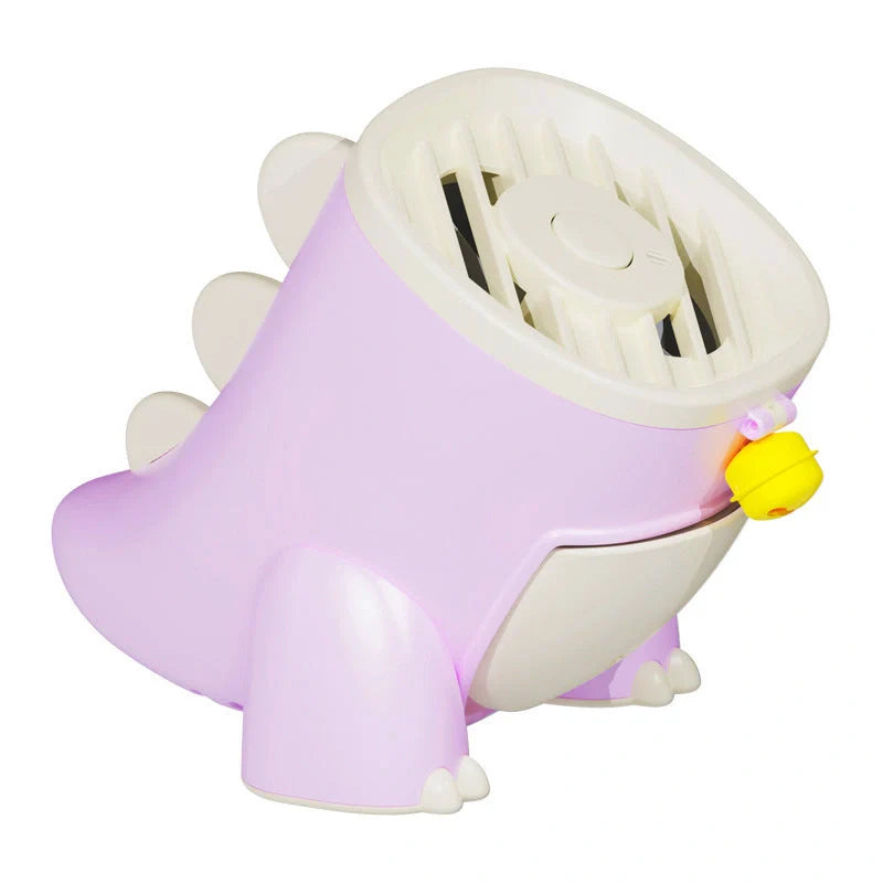 Dinosaur Mosquito Killing Lamp in pink, green, and blue options on a white background