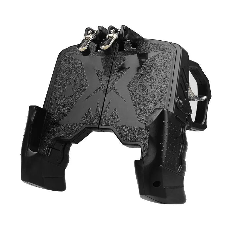 Mobile phone auxiliary physical plug-in suit handle with gamepad in black colour