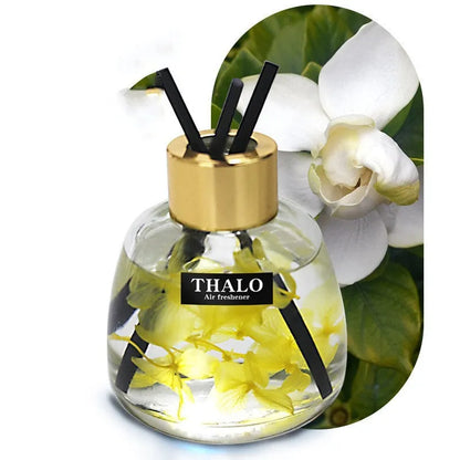 Glass car perfume ornament bottle with loose incense in six scent options for vehicle decoration