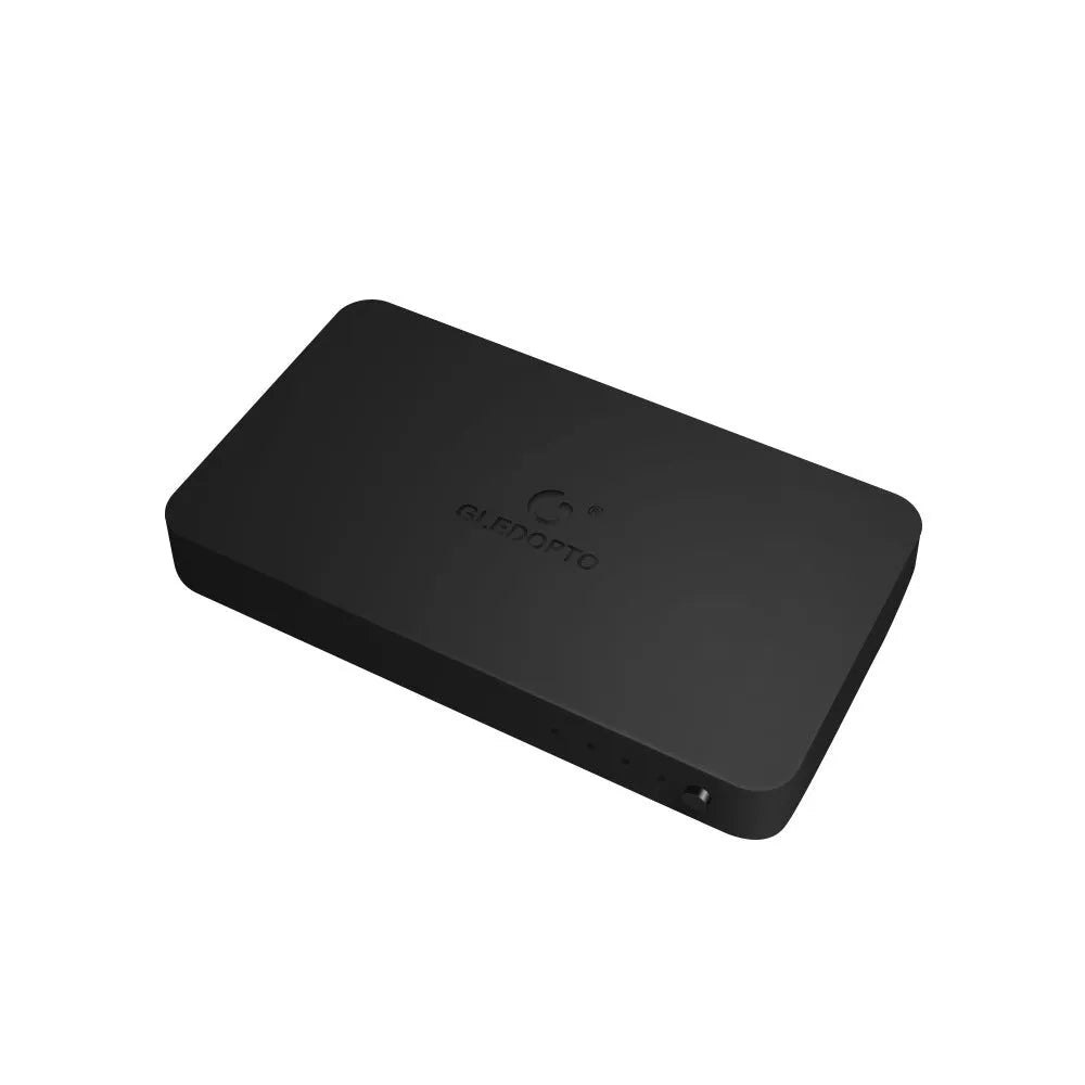 HDMI SYNC computer TV ambience lighting kit with junction box, 2m RGB LED strip, and cables.
