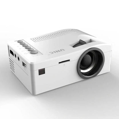 Compact portable LED projector with multimedia support and 48 lumens brightness
