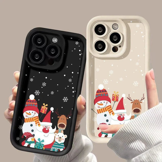 Santa Claus festive phone case for iPhone with shockproof protection