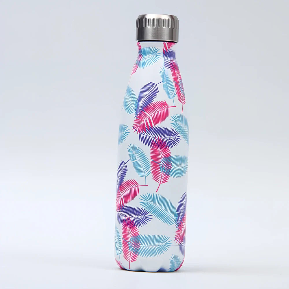 500ml stainless steel sports bottle in various colours with vacuum insulation and secure lid for gym use