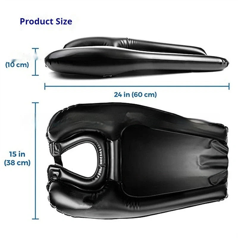 Premium inflatable shampoo basin with high-quality PVC material, suitable for elderly care and home grooming needs
