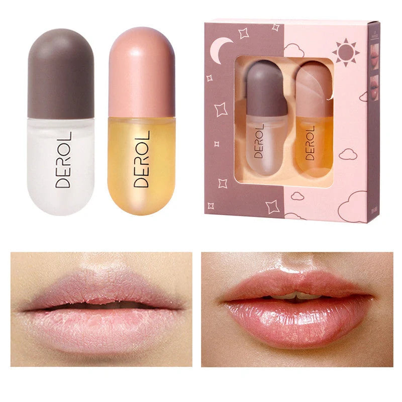 Day Night Instant Volume Lip Plumper Oil in light yellow for hydrated, plump lips