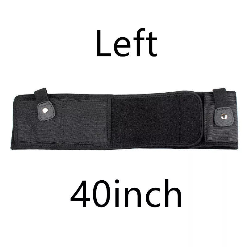 Neoprene concealed carry belly holster with spare magazine pocket, fits up to 40" waist