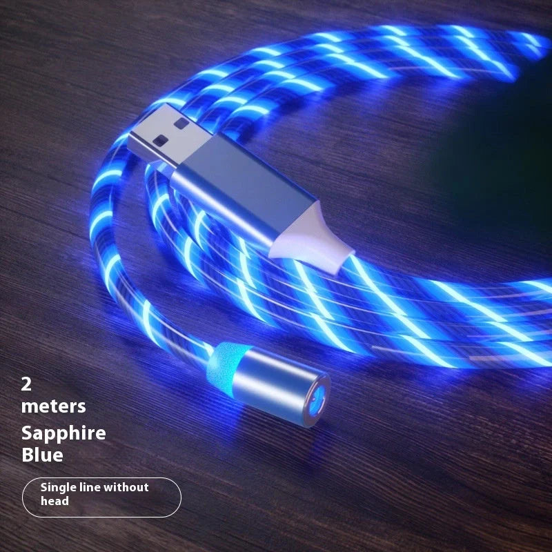 Magnetic Charging Cable Streamer in blue, red, green, and colorful options