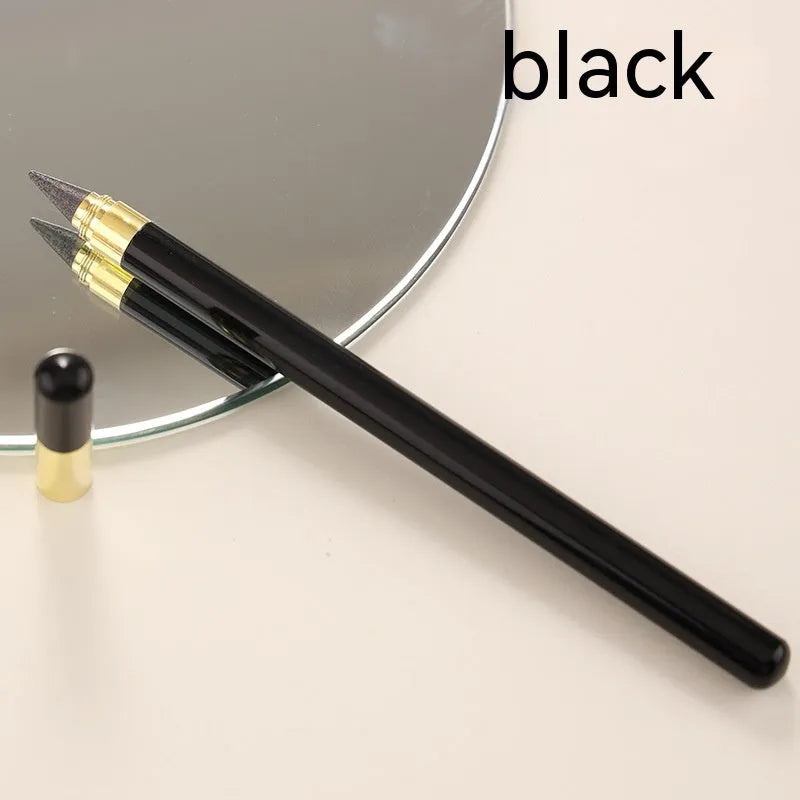 Transparent acrylic barrel mechanical pencil with alloy nib showing internal graphite lead