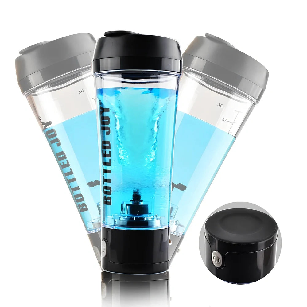 USB electric protein shaker bottle with automatic mixing technology and waterproof design