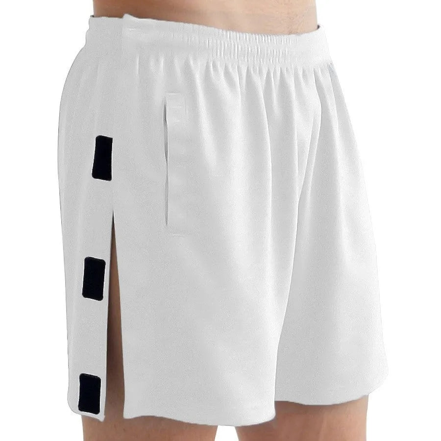Men's fracture underwear shorts with Velcro waist and leg fastening, polyester, available in four colours and sizes S to 2XL.