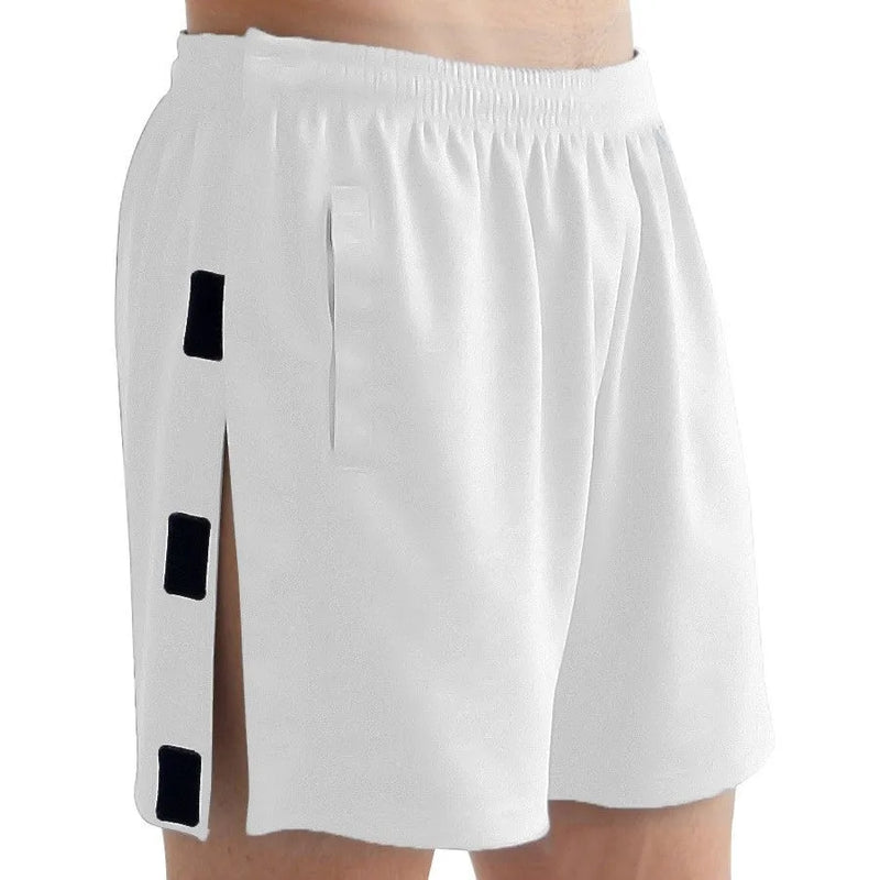 Men's Fracture Underwear Velcro Easy To Wear Off Waist Leg Pants Polyester Shorts in Black White Dark Grey Light Grey Sizes S to 2XL for Summer Winter Spring Autumn Leisure and Sports