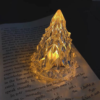 Iceberg-shaped LED night light with crystal construction and 7 colour options measuring 15cm height