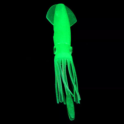 Luminous squid bait for sea fishing with bionic design and soft plastic material