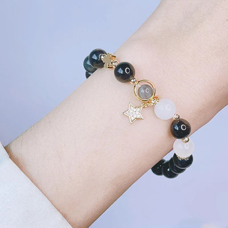 Silverstone electroplated bracelet for women with sweet cool style and flower, heart, or star charm options