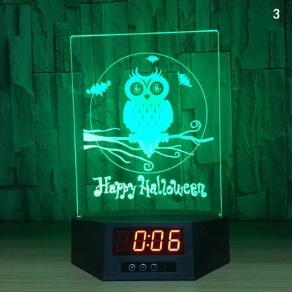 Glowing 3D dolphin LED night light on a table with remote control
