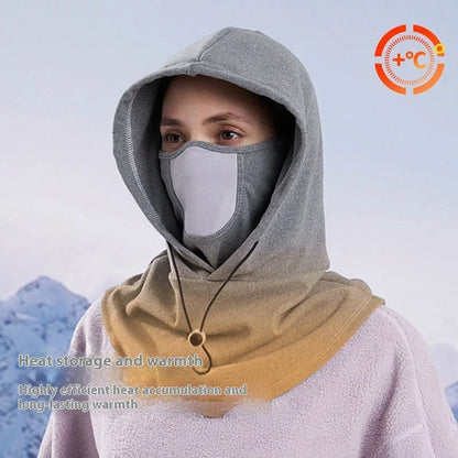 Premium fleece face mask and neck warmer with 360-degree coverage, adjustable drawstring, and versatile design for winter outdoor activities