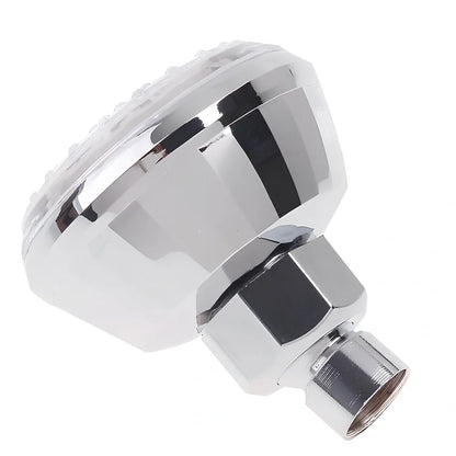 LED shower top spray with electroplated ABS finish and temperature control display