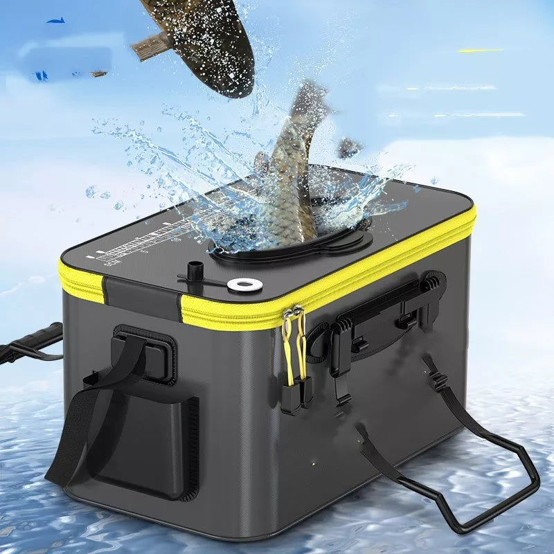 Thickened EVA Fish Protection Bucket with options for oxygen pump and multiple sizes