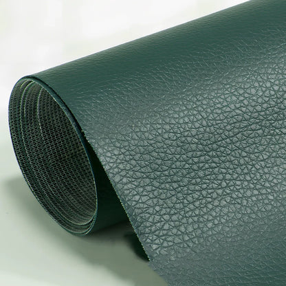 PU leather repair patch measuring 50 by 137 centimetres in dark brown colour with 0.5mm thickness