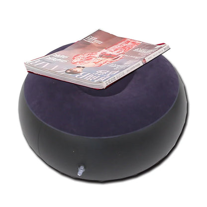 Inflatable Flocking Sofa in various colors, showcasing ergonomic design and portability