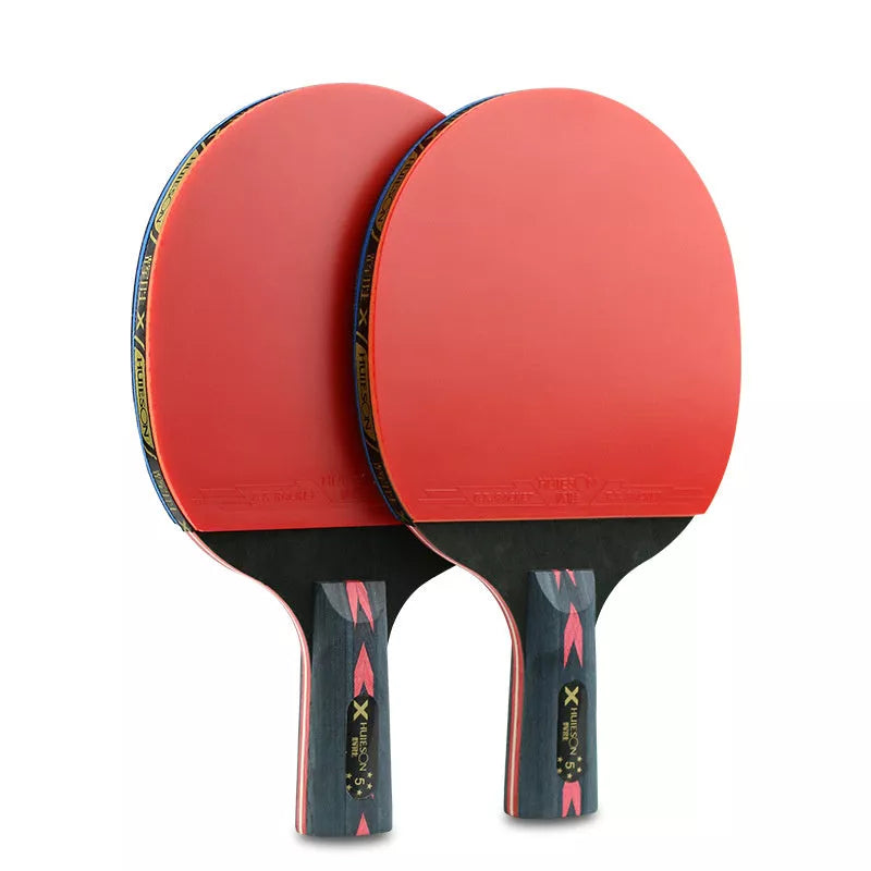 Double-sided reverse adhesive table tennis racket with upgraded rubber cover