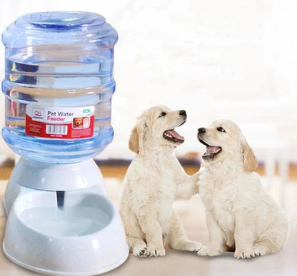 Automatic pet feeder and water dispenser for cats and dogs with large capacity and anti-overflow feature