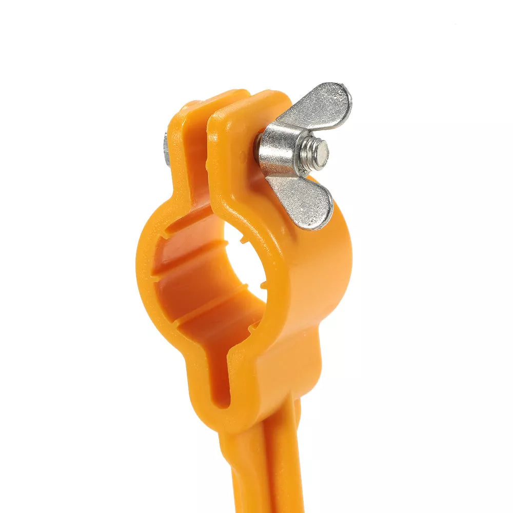 Yellow plastic golf swing trainer for improving swing accuracy and distance