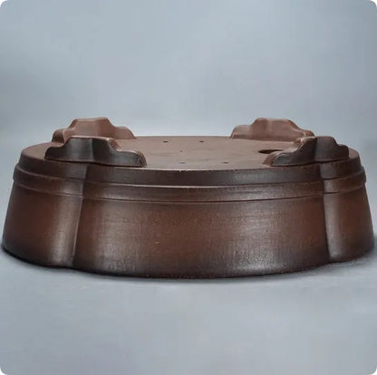 Rectangular purple clay flower pot measuring 50x39x16cm with classical design for indoor and outdoor plants