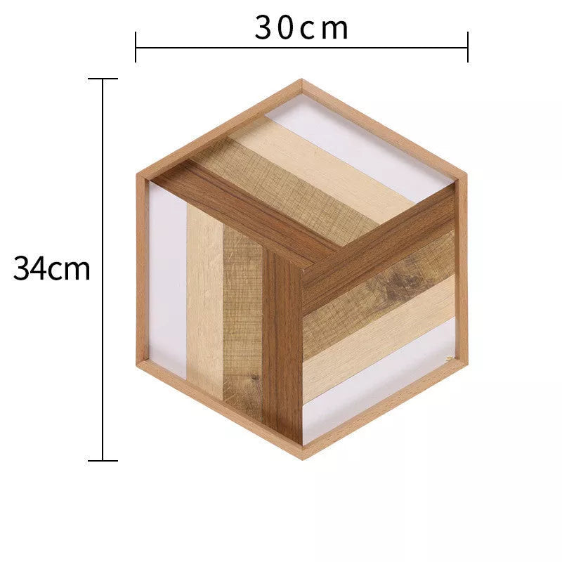 Wooden cake tray in three sizes for elegant dessert serving