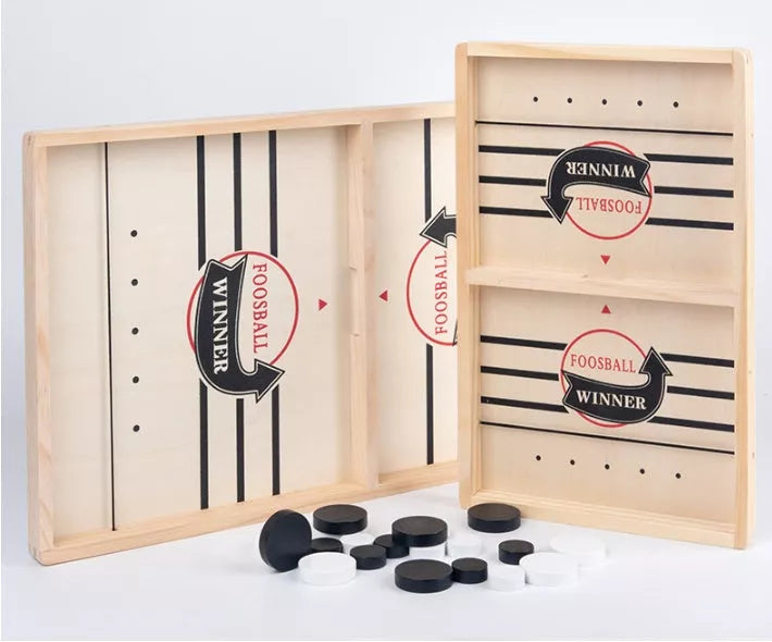 Wooden Parent-Child Collision Chess Set with 10 pieces for family fun