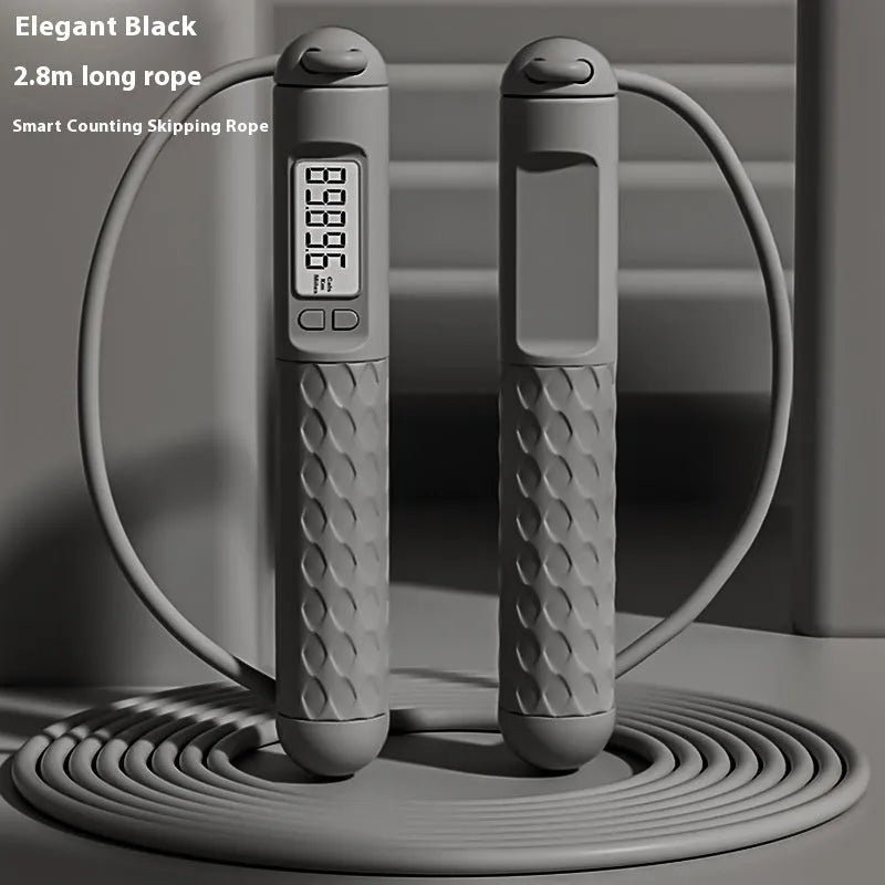 Fitness skipping rope with ball bearing mechanism and ABS plastic handles in adjustable 1.5m length