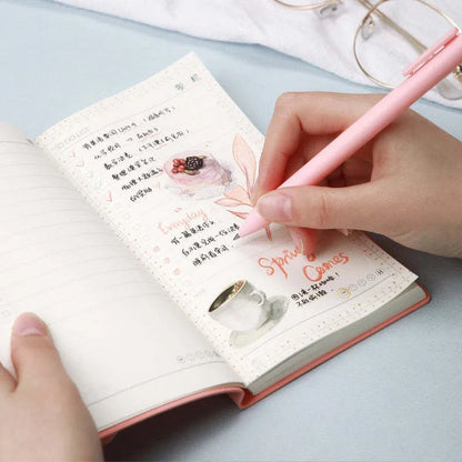 Simple style portable todolist notebook in blue, green, pink, or yellow with PU cover and 96 pages.