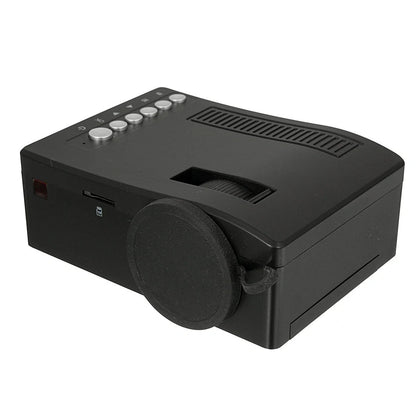 Compact portable LED projector with multimedia support and 48 lumens brightness