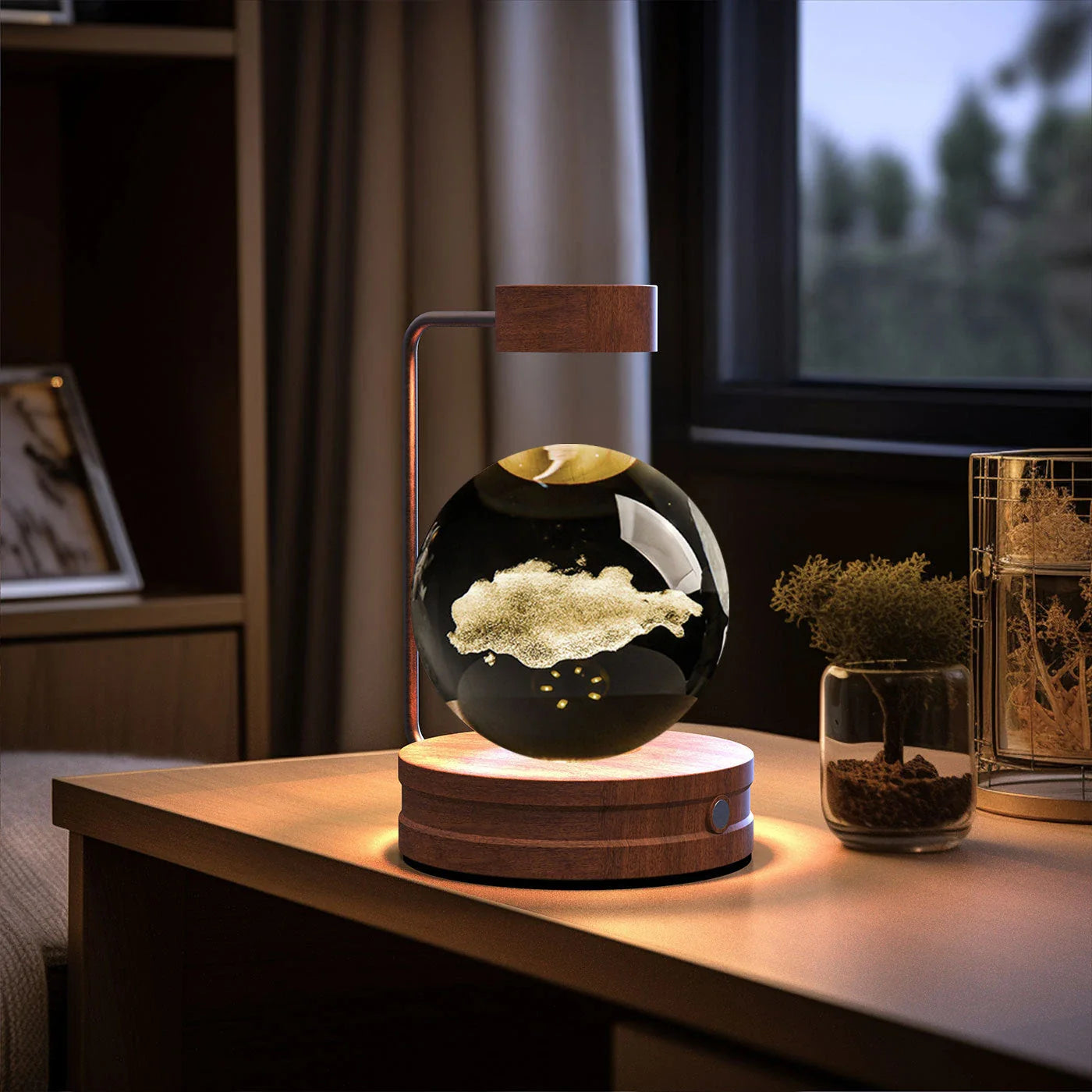 Captivating Crystal Ball Dinosaur Nightlight with Warm, Soothing Glow