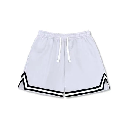 Men's elastic polyester shorts in various colours for summer sports and leisure activities