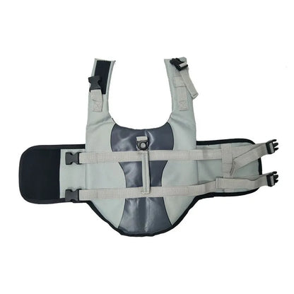Polyester pet life jacket dog vest in Rose Red or Silver Grey, sizes XS S M L