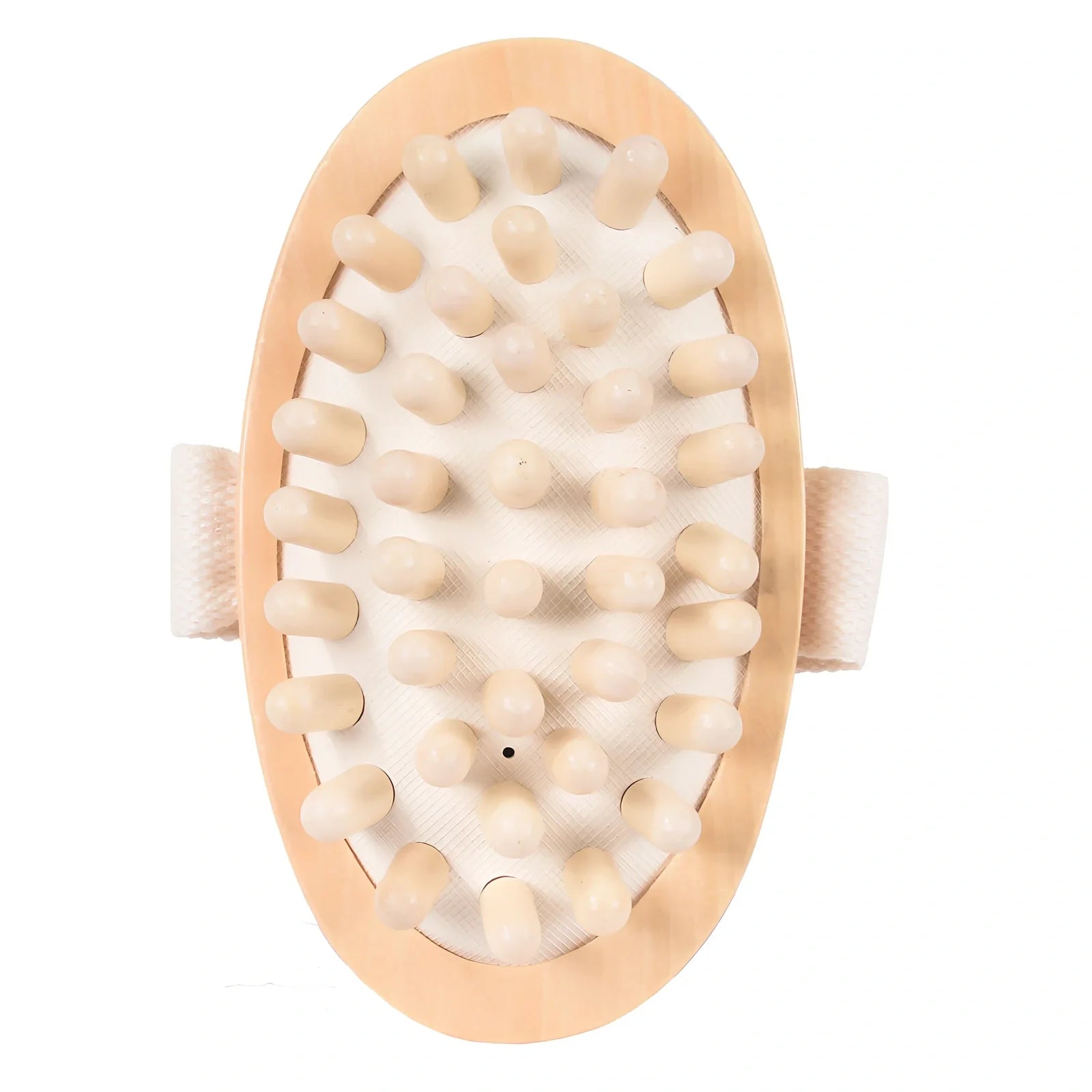 Lotus wood bathroom brush set with massage head, bath brush, and face brush in kraft paper box