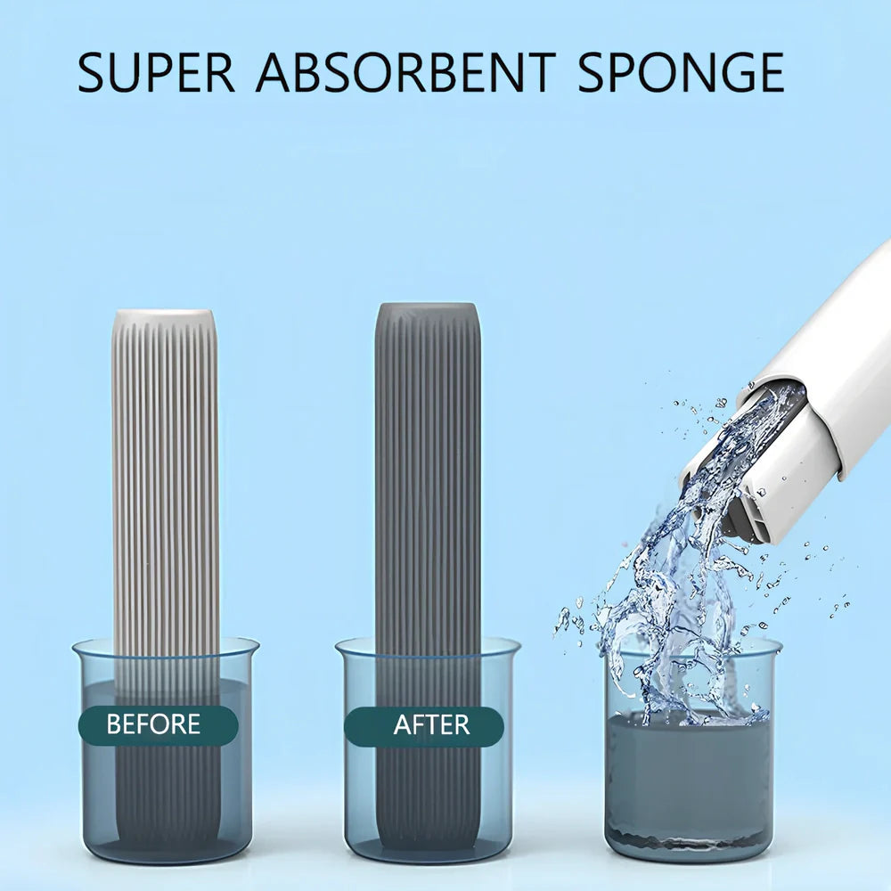 CN mini portable mop extended to 29.5cm with hand-free squeeze mechanism and hanging storage