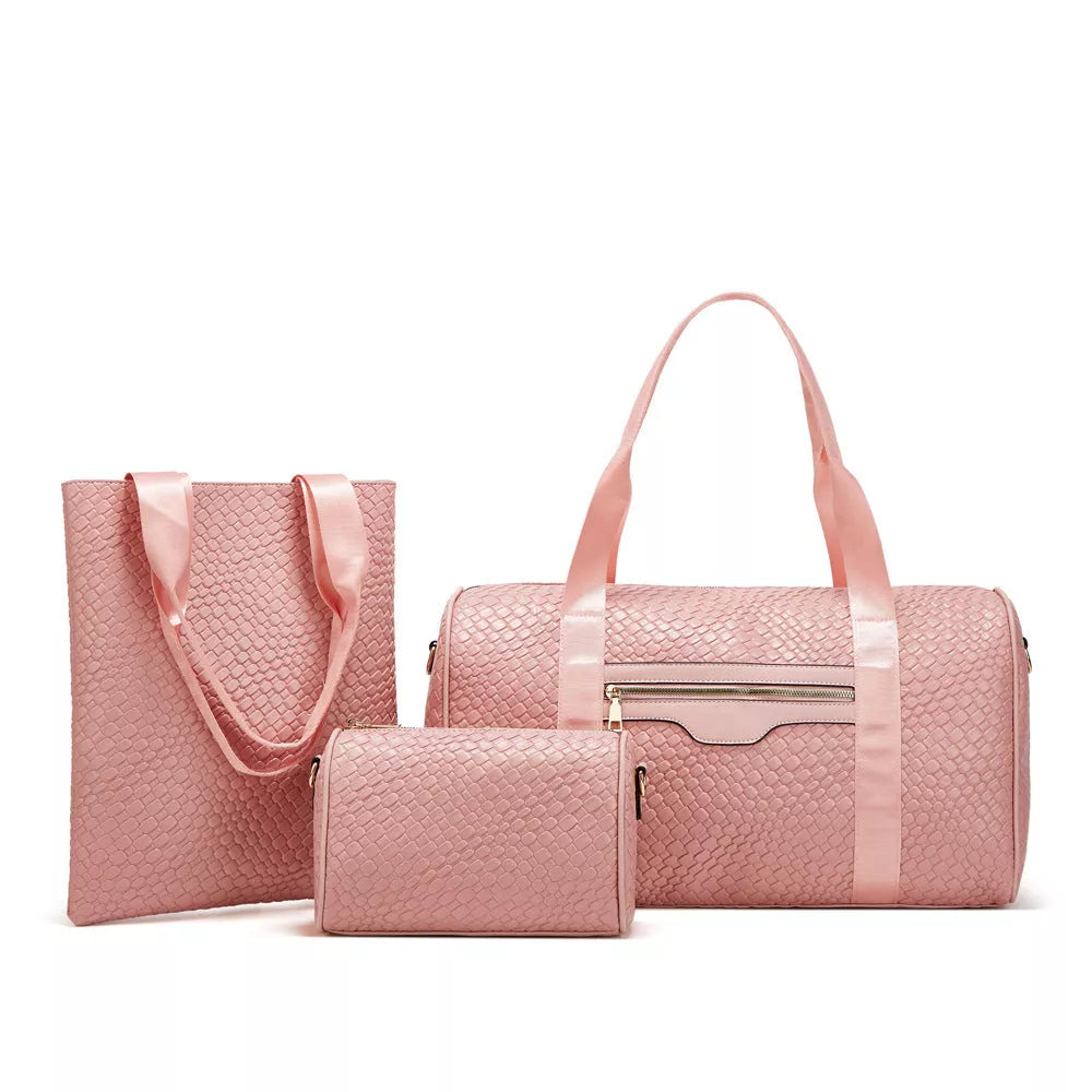 Women's business travel bag with weaving design in various colors