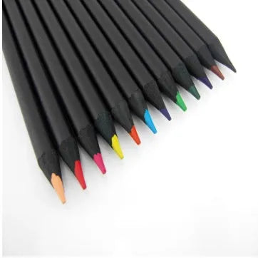 Wooden painting pencil set with first class elm shell, 12 colours, and 3.0mm lead hardness